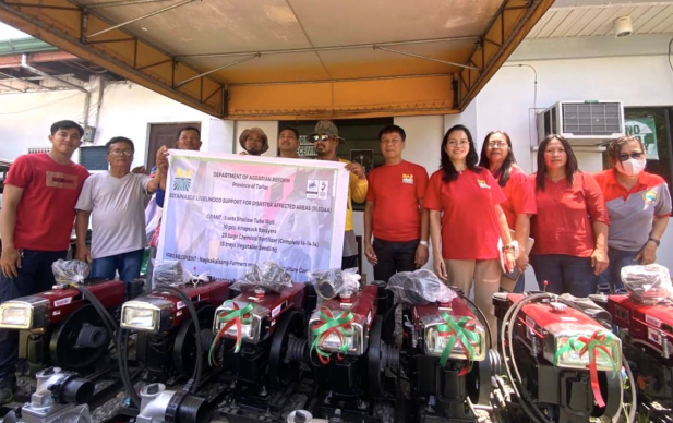 The Department of Agrarian Reform (DAR) in Tarlac turns over farm machinery and equipment to seven reform beneficiary organizations. Photo credit: DAR