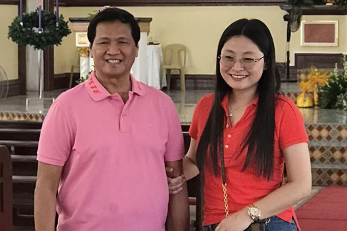 Mayor Alice Guo and Vice Mayor Ding Anunciacion during happier times. Image credit: Leonardo Anunciacion FB