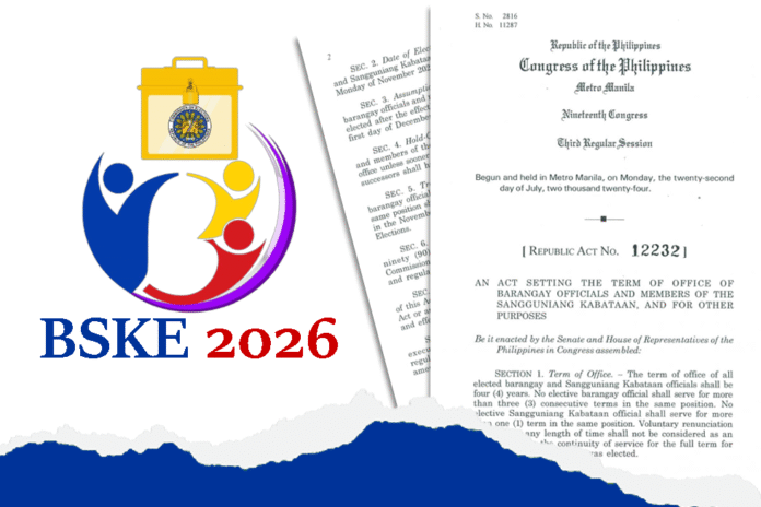 Barangay and Sangguniang Kabataan Elections moved to 2026.