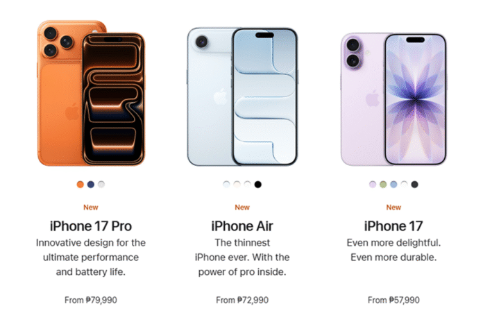 Apple iPhone 17 family