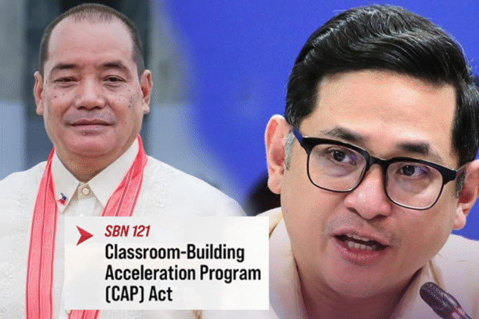 boots bam Capas mayor Boots Rodriguez throws his support behind Senator Bam Aquino's classroom-building bill.