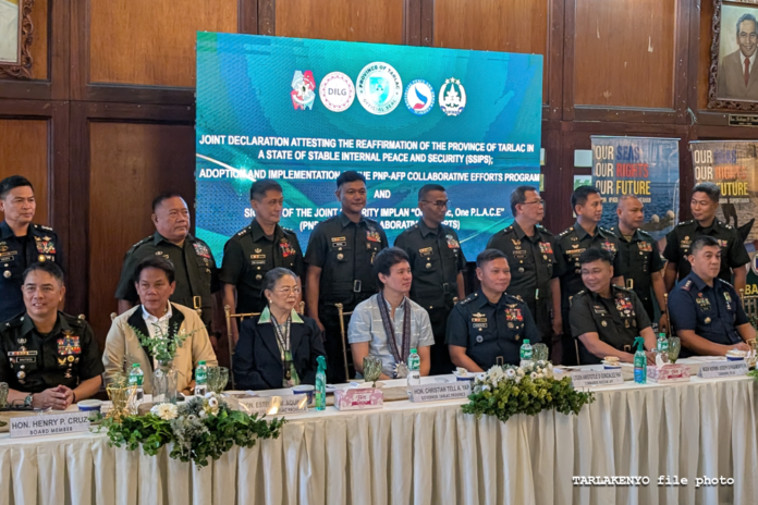 Governor Christian Tell Yap led the historic joint declaration ceremony today at the Tarlac Provincial Capitol, officially reaffirming Tarlac as a province in a State of Stable Internal Peace and Security.