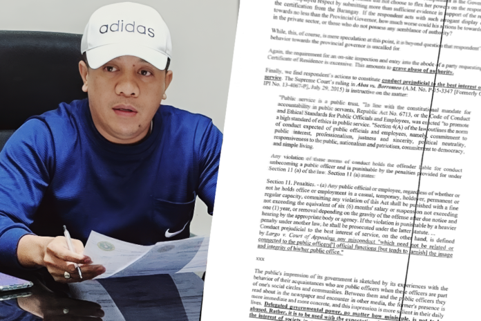 Tarlac SP reinstates suspension of Tibag village chief.