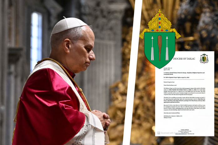 Pope Leo XIV presides over a prayer vigil in St. Peter's Basilica on Saturday, April 11, 2026. | Credit: Vatican Media, Diocese of Tarlac