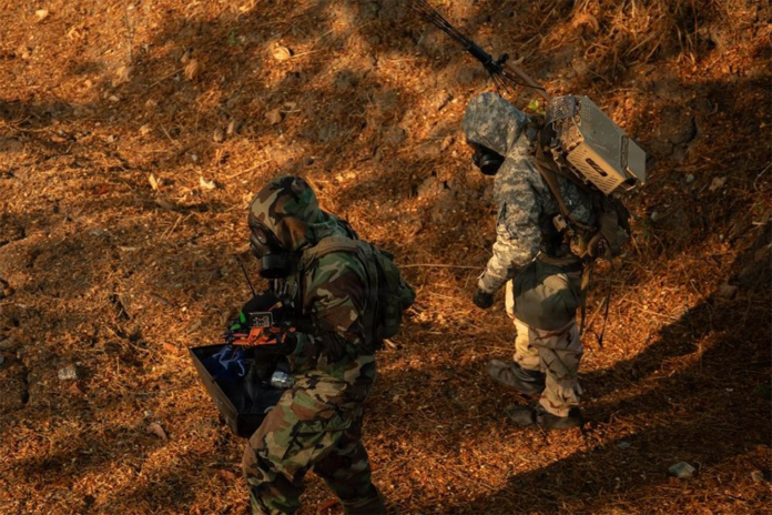 Philippine Army and US Army soldiers respond to a chemical attack scenario during the bilateral Chemical, Biological, Radiological and Nuclear (CBRN) and Explosive and Ordnance Disposal (EOD) drills in Camp Aquino in Tarlac City as part of the ongoing Exercise Balikatan 2026.
