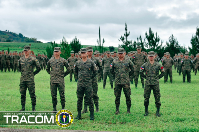 Army trainees in Camp O'Donnell in Capas, Tarlac.