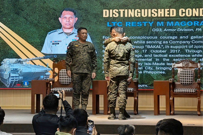 Lt. Col. Resty Magora, who was honored with the Distinguished Conduct Star under the combat category.