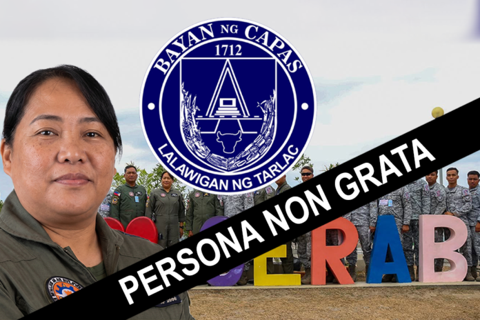 Lt. Col. Owen Avenido declared 'persona non grata' in Capas, Tarlac.