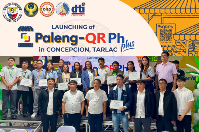 Officials and partners at the Paleng-QR Ph Plus launch in Waltermart-Concepcion. (Image Credited: BPLO/DILG - Concepcion, Tarlac)