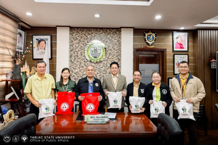 TSU and LGU-Victoria officials convene at the Victoria Municipal Hall to reaffirm their partnership for the development of the Victoria Drainage and Biodiversity Plan. (Image credited: TSU)
