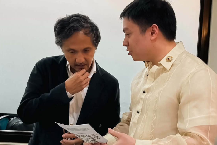 Rep. Jaime Cojuangco confers with DPWH Secretary Vince Dizon about a science-based flood master plan for Tarlac.